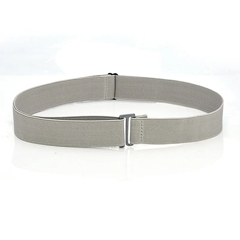 Adjustable Size Flat Buckle Elastic Waist Belt