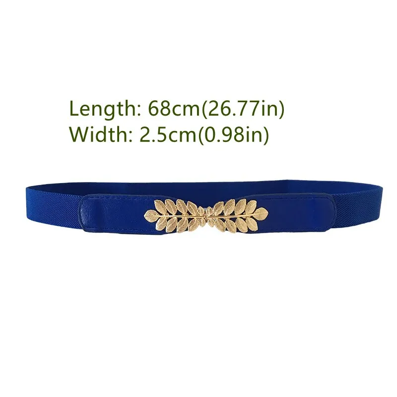 Adjustable Size Flat Buckle Elastic Waist Belt