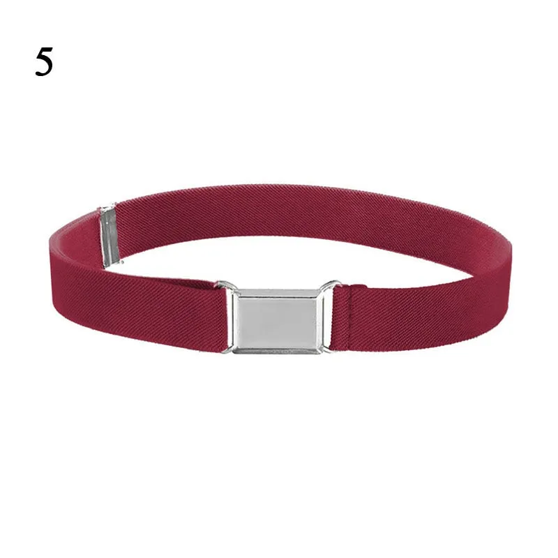 Adjustable Size Flat Buckle Elastic Waist Belt