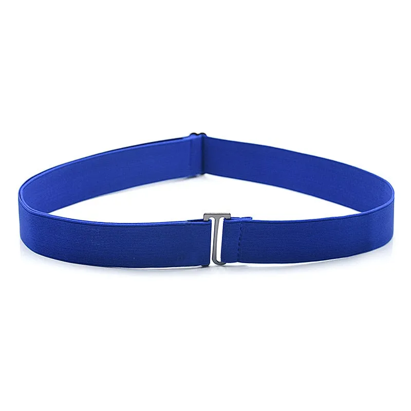 Adjustable Size Flat Buckle Elastic Waist Belt