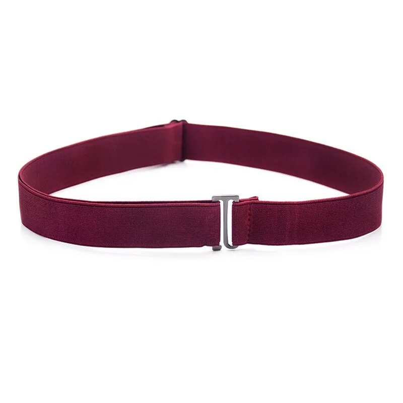 Adjustable Size Flat Buckle Elastic Waist Belt