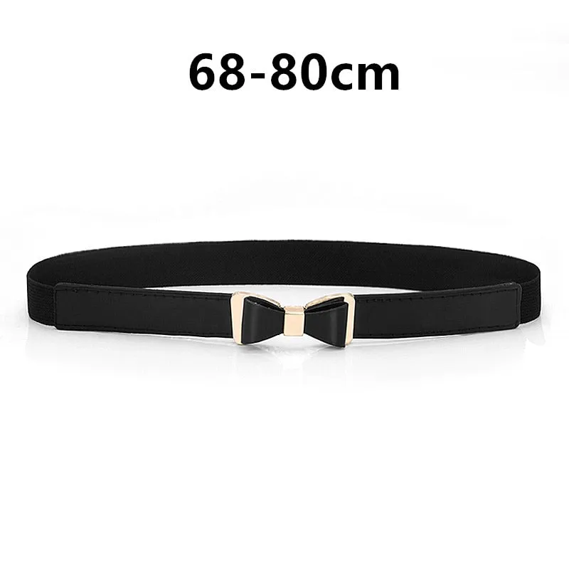 Adjustable Size Flat Buckle Elastic Waist Belt