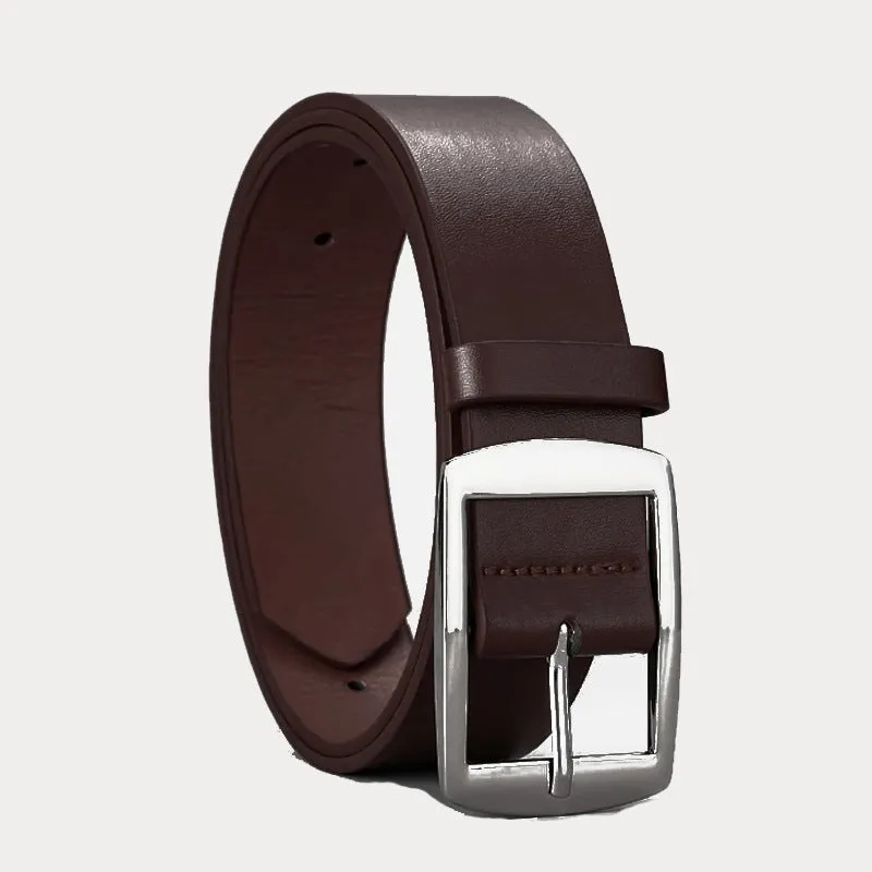 All-matching Pin Buckle Microfiber Eyelet Men And Women Belt