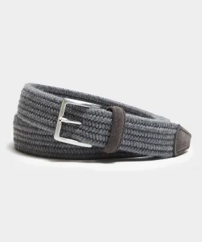 Anderson's Cashmere Stretch Woven Belt in Grey