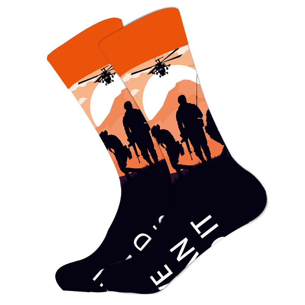 Army Themed Socks 1 Pair Set