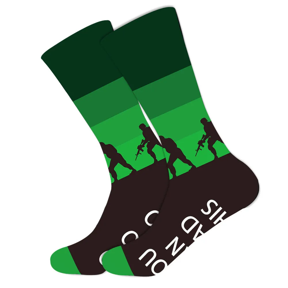 Army Themed Socks 1 Pair Set