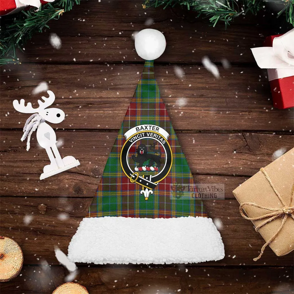 Baxter Tartan Christmas Santa Hats with Family Crest