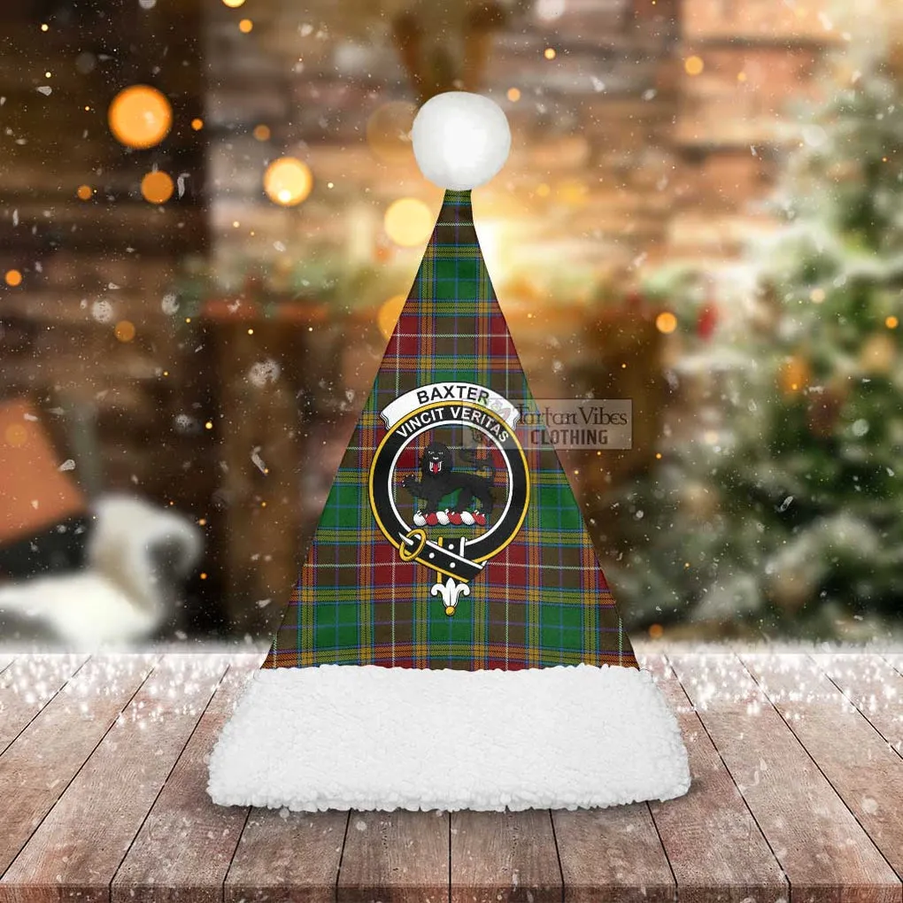 Baxter Tartan Christmas Santa Hats with Family Crest