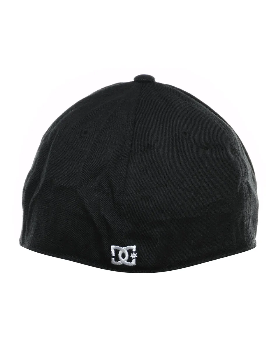 Black Embroidered Sporty Cap - XS