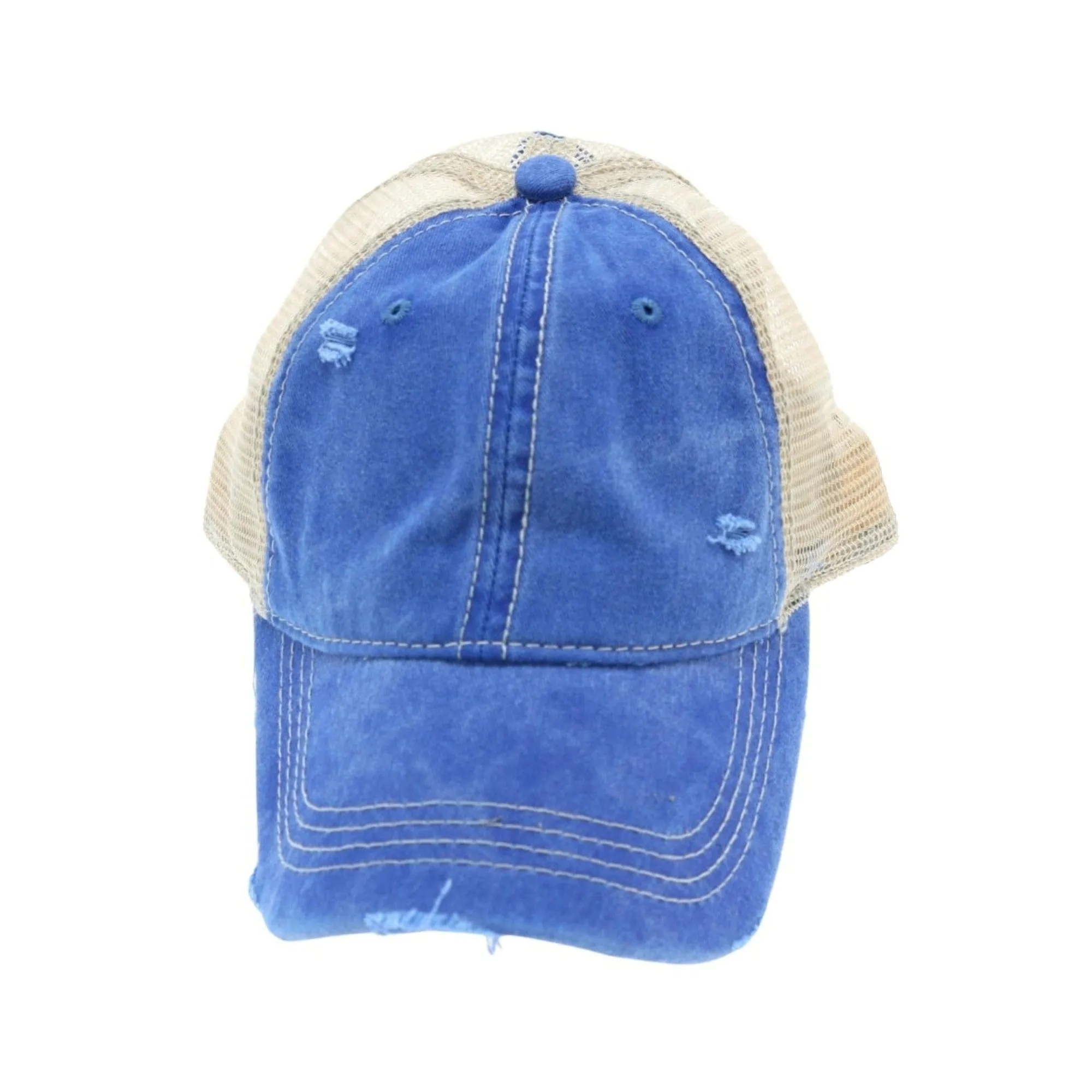 BT12 Washed Mesh Back High Pony Baseball Cap