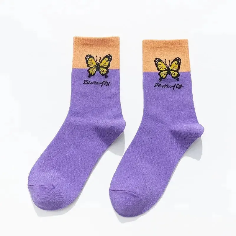 Butterfly Colorful Socks