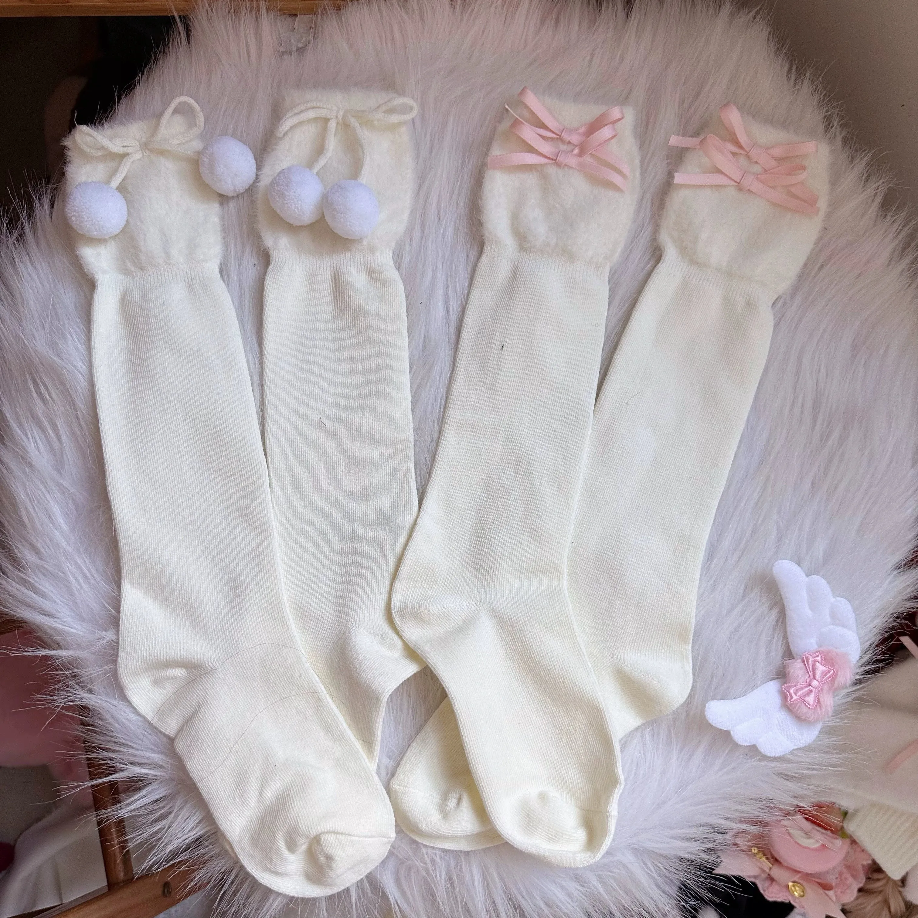 Chestnut Lolita~Plush Gloves Winter Lolita Socks