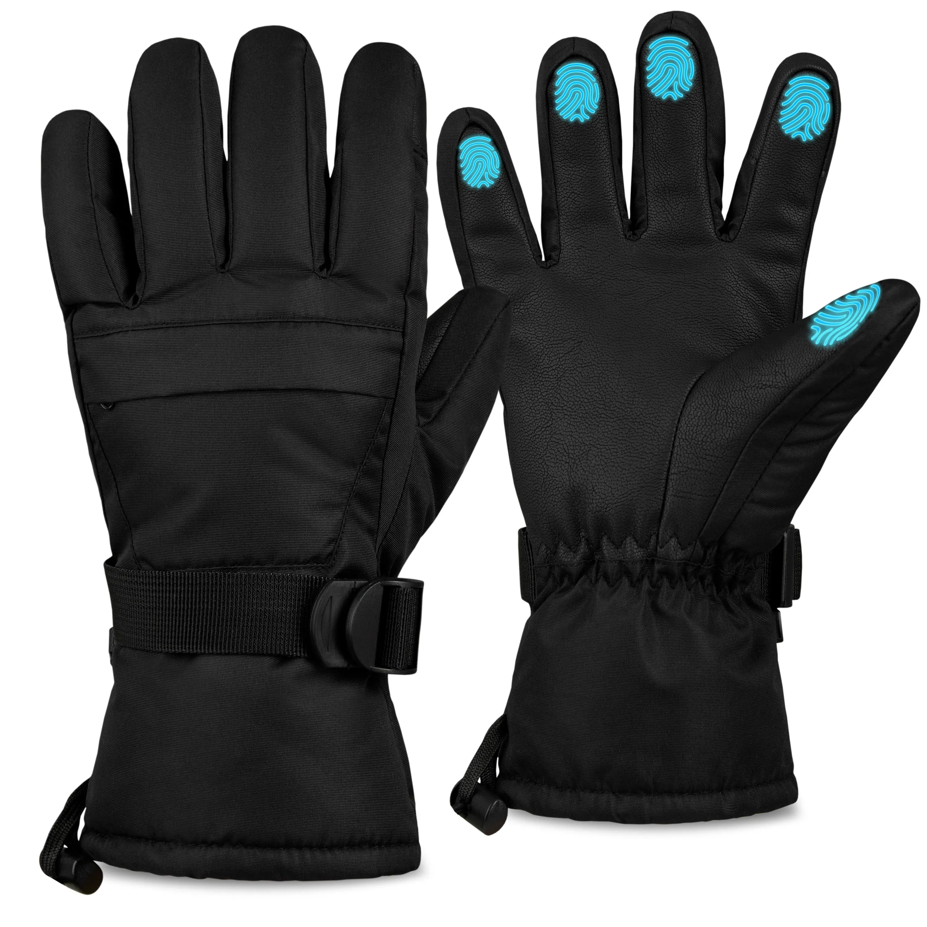 CityComfort Womens Skiing Gloves - Fleece Lined Touch Screen Gloves