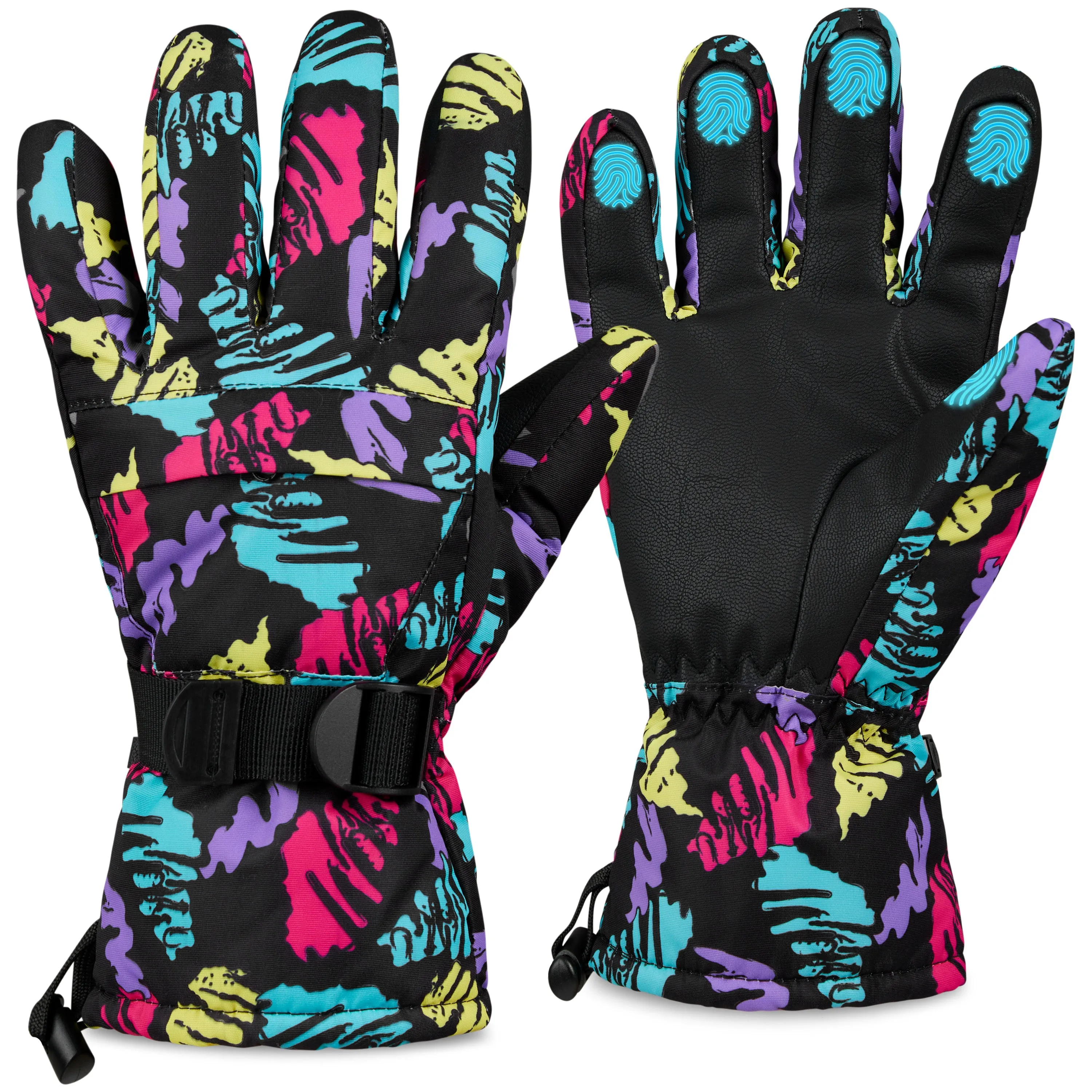 CityComfort Womens Skiing Gloves - Fleece Lined Touch Screen Gloves