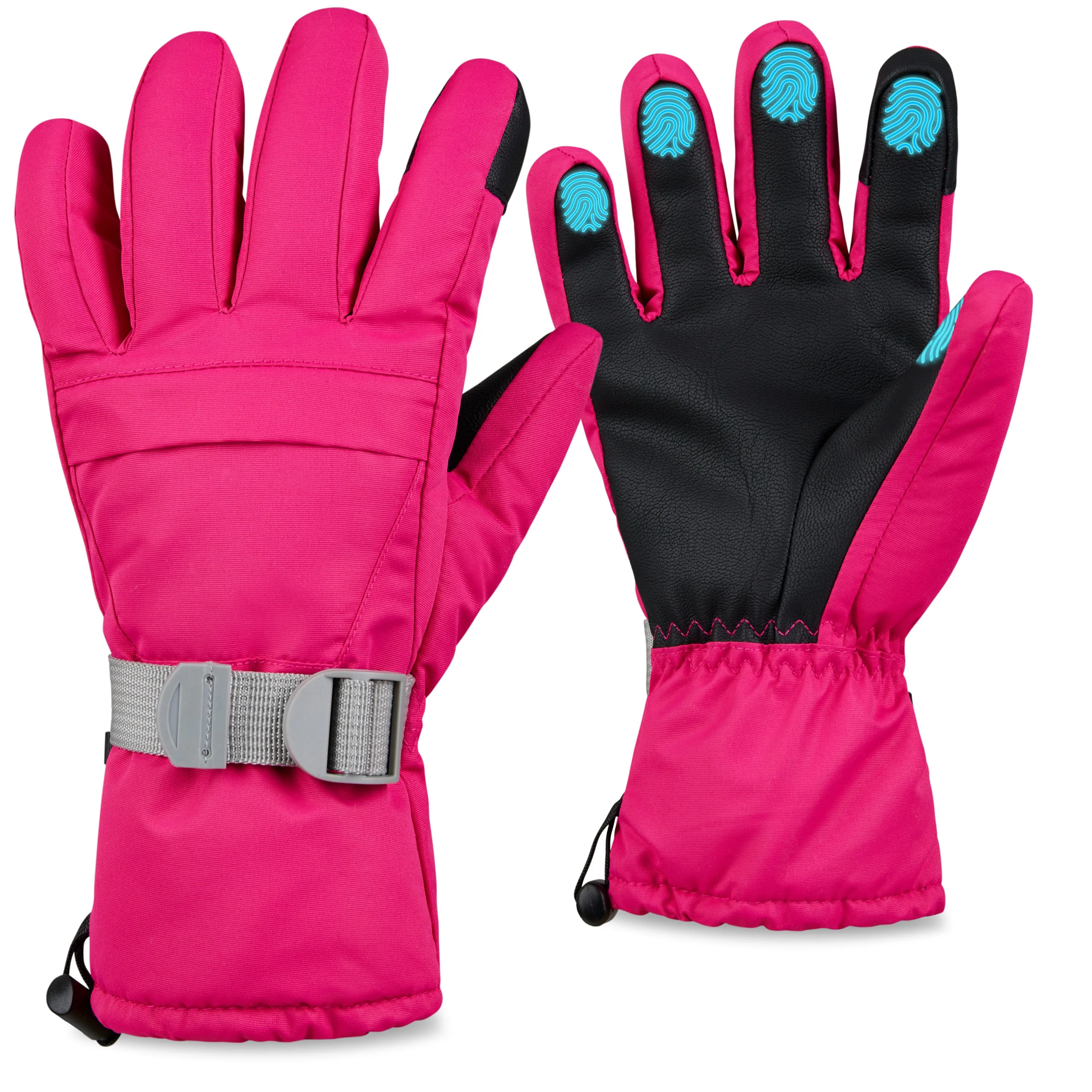 CityComfort Womens Skiing Gloves - Fleece Lined Touch Screen Gloves