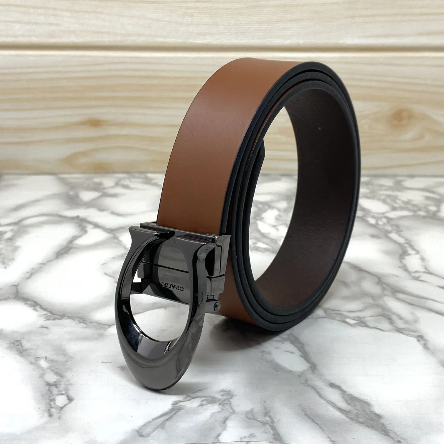 Classy Curve C Design Casual  Genuine Leather Belt-Jonasparamount