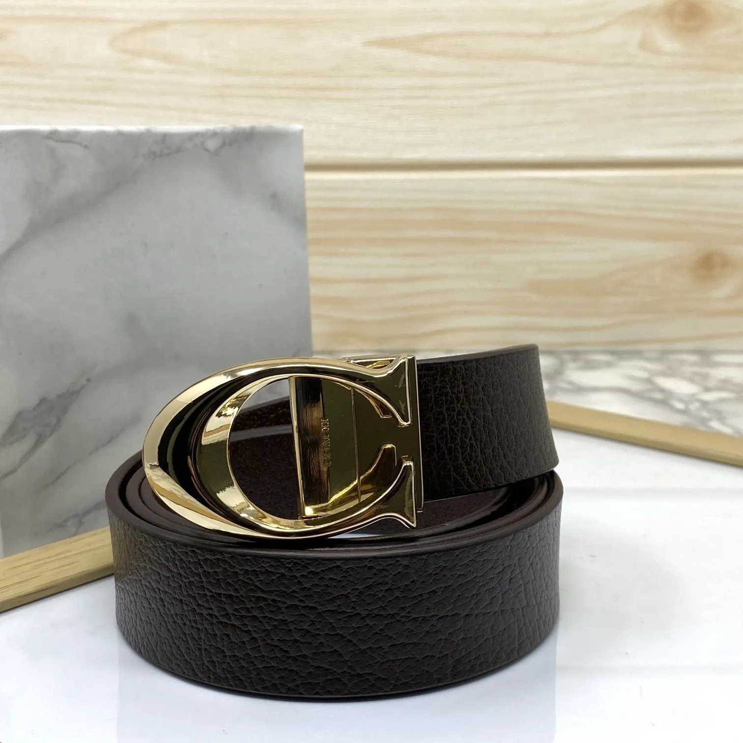 Classy Curve C Design Casual  Genuine Leather Belt-Jonasparamount