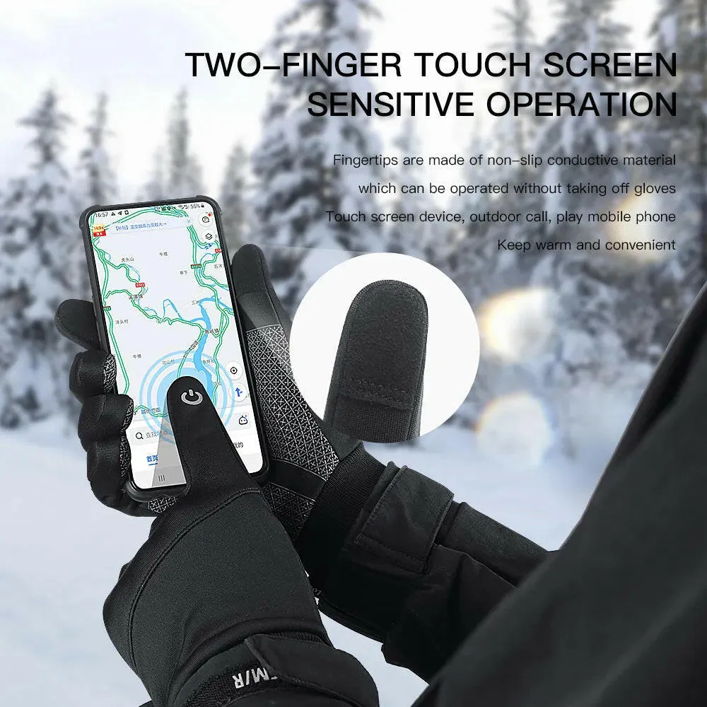 Cold Winter Gloves Men Gloves Touch Screen Waterproof Windproof Sports Gloves Warm Thermal Fleece Running Ski Cycling Gloves