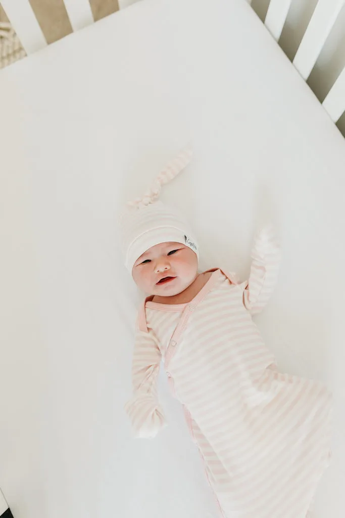 Copper Pearl Newborn Top Knot Hat | Winnie