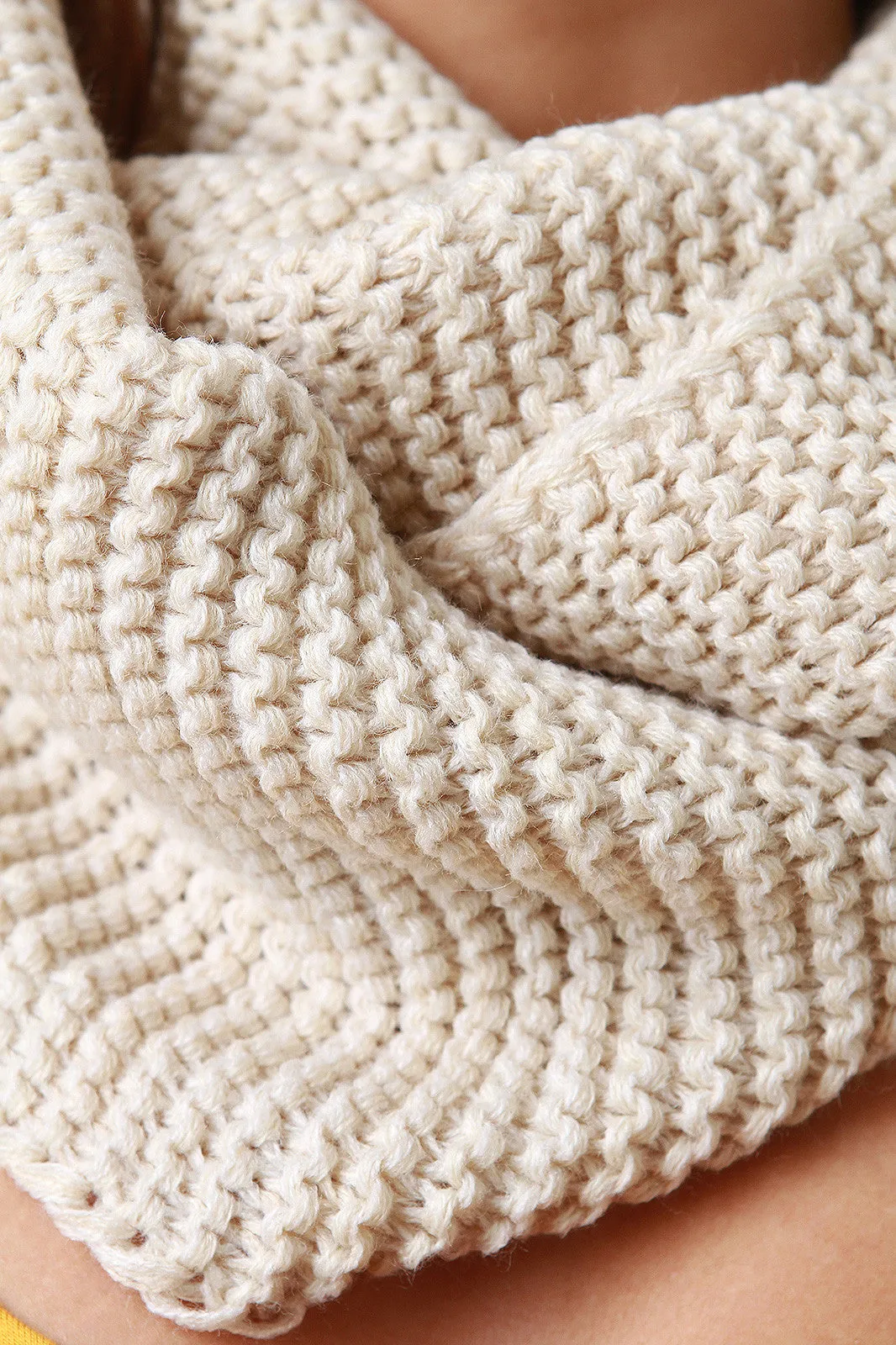 Cozy Simple Knit Circle Scarf