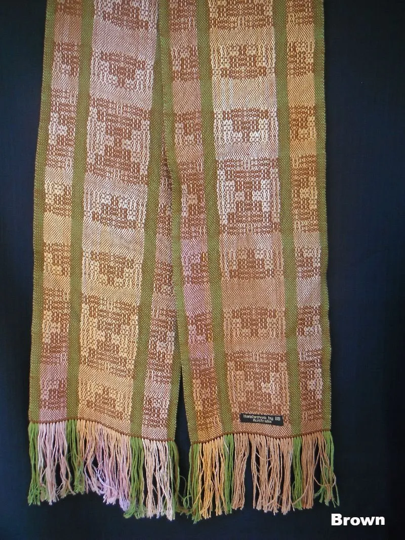 Crackle weave scarves