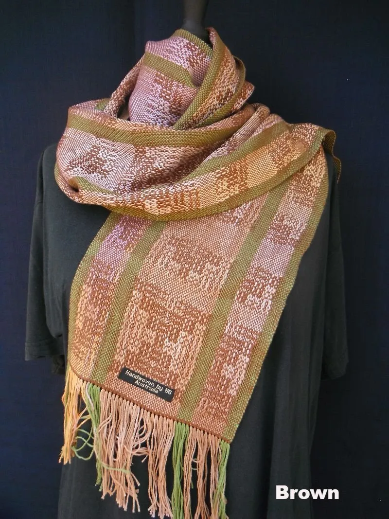 Crackle weave scarves