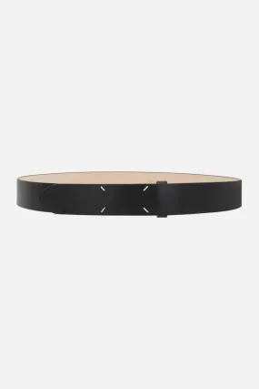 Four-Stitch Pattern Leather Belt