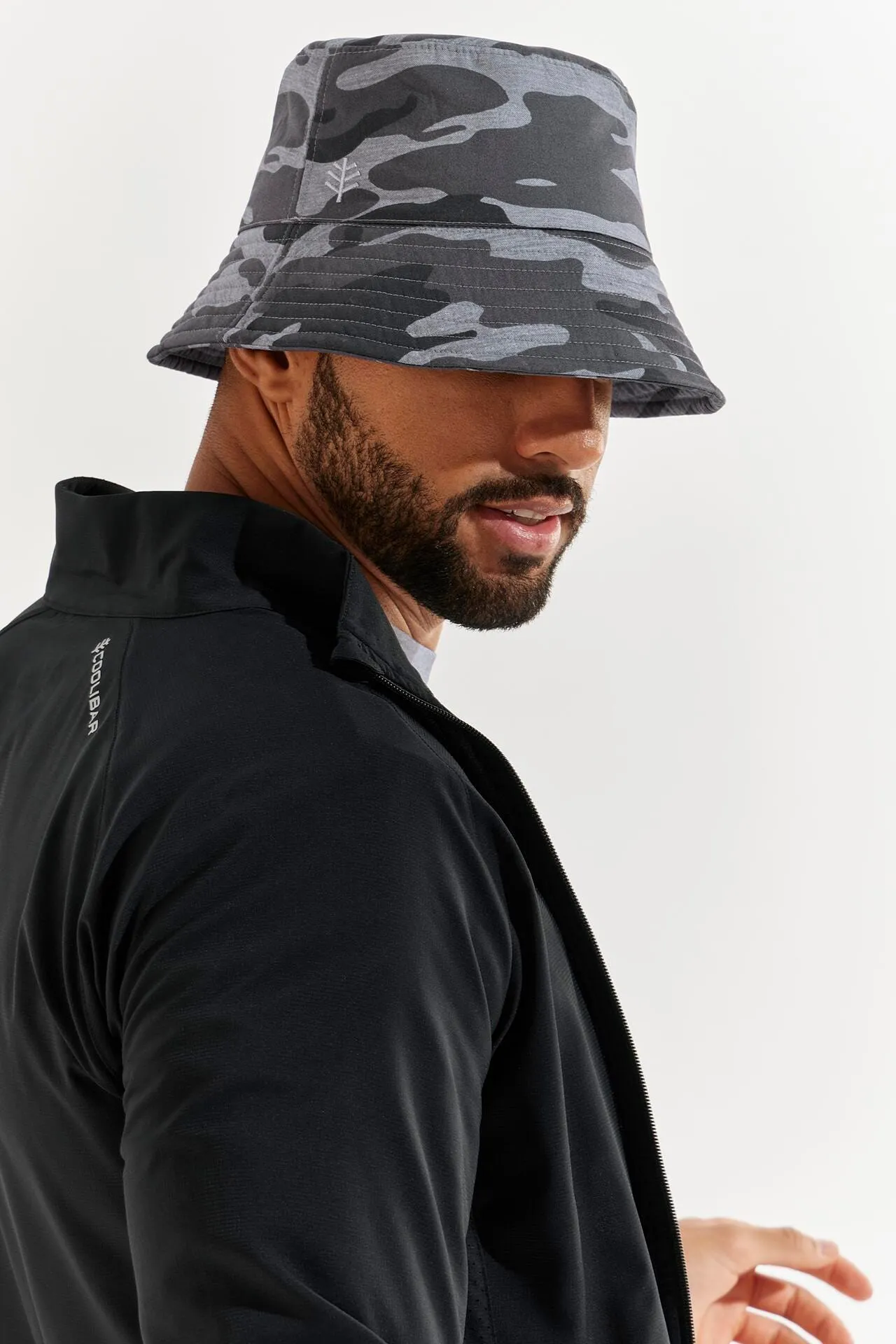 Gavin Cotton Bucket Hat | Grey Modern Camo