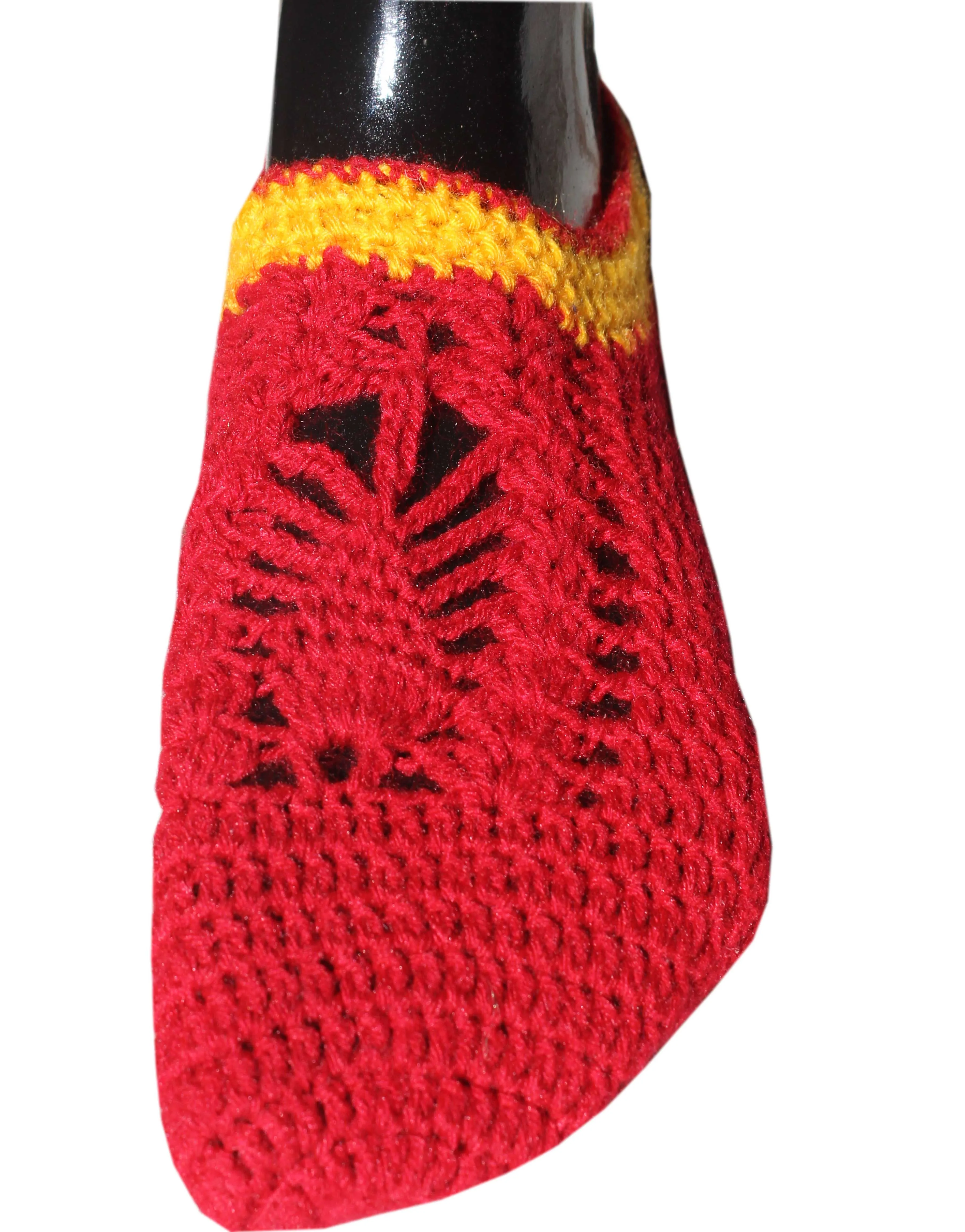 Graminarts  Spider desing Hand-Knitted for women Red color woolen socks