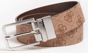 Guess Reversible & Adjustable 4G Belt In Brown For Men