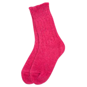 Helsinki Woolen Socks, Raspberry Red