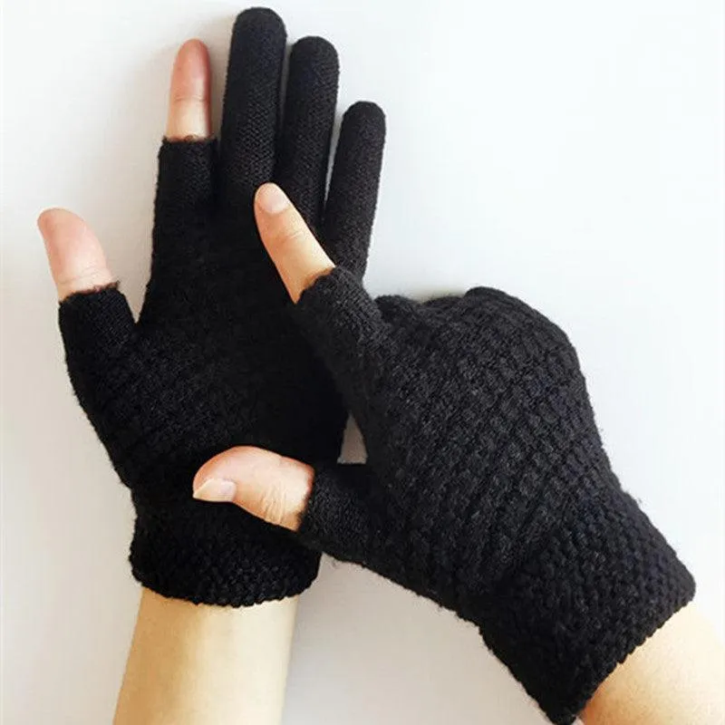 Jacquard Brushed Wool Knitted Gloves