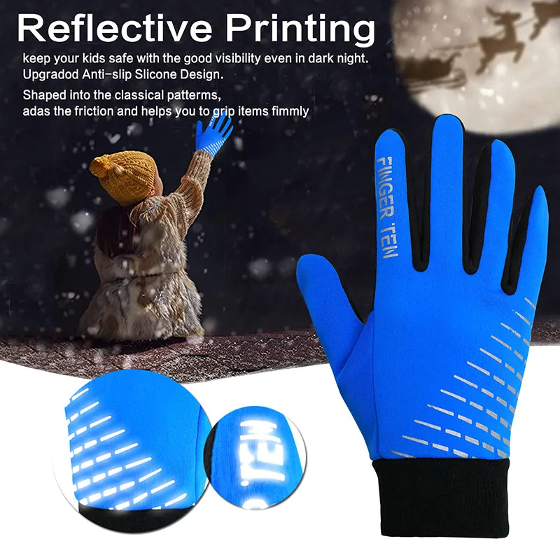 Kids Winter Gloves Warm Outdoor Sports Touch Screen 1Pair