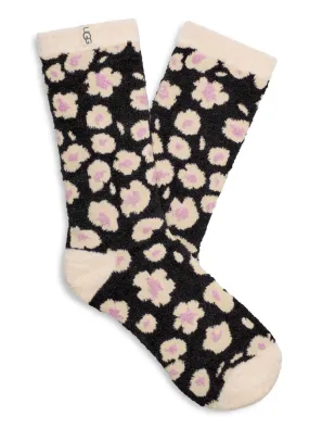 Leslie Graphic Crew Sock in Black Hibiscina by UGG