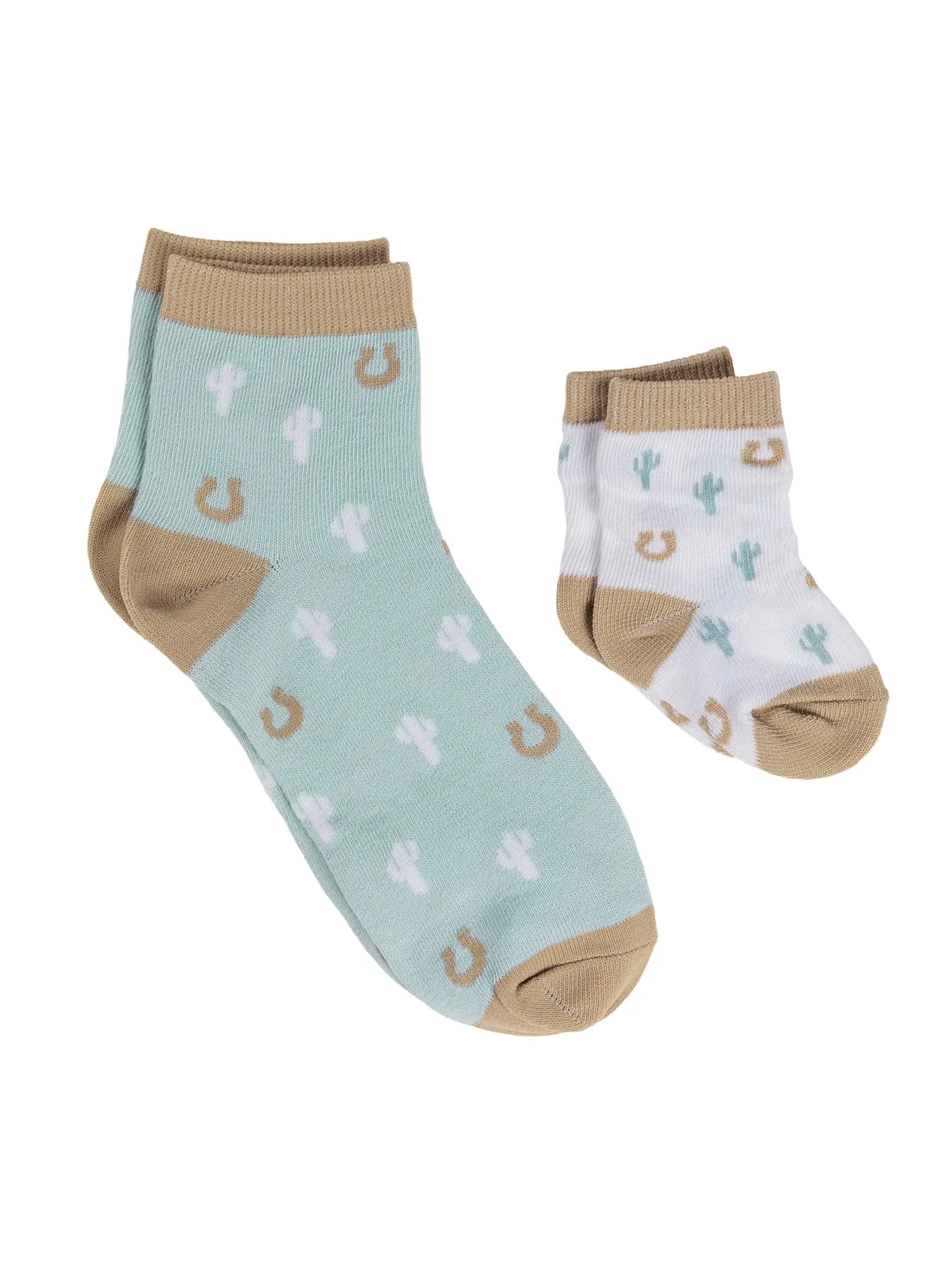 Mama & Me Socks - Howdy Partner Blue