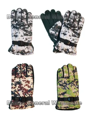 Men Digital Camouflage Heavy Insulated Gloves Wholesale