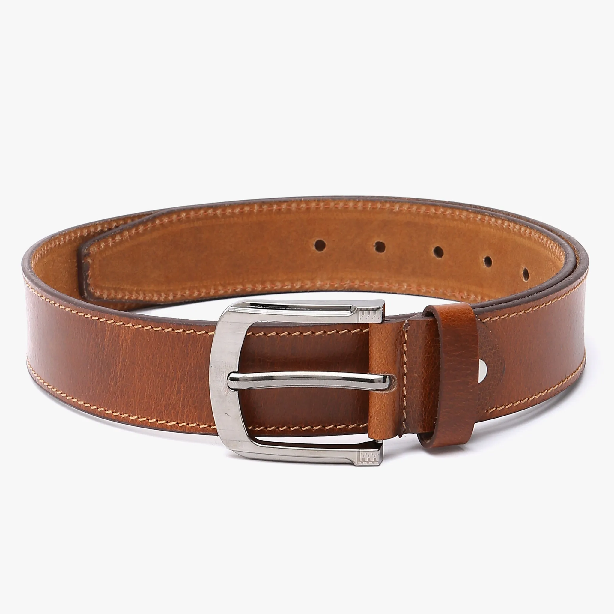 Men Genuine Leather Tan Belts