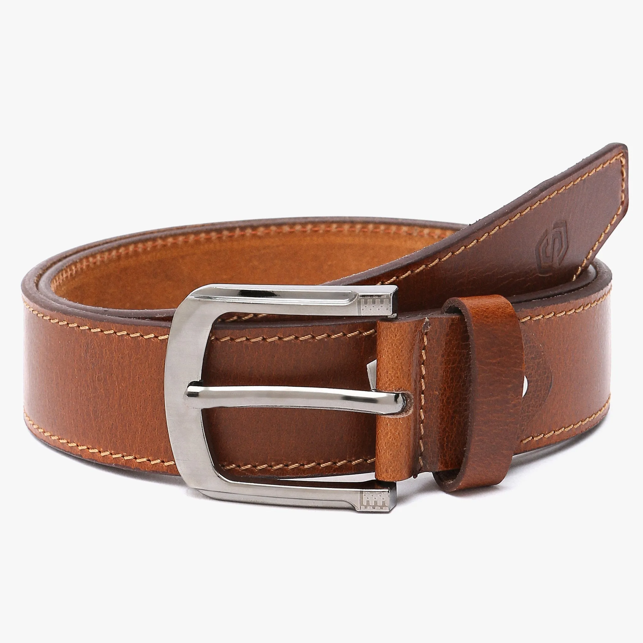 Men Genuine Leather Tan Belts