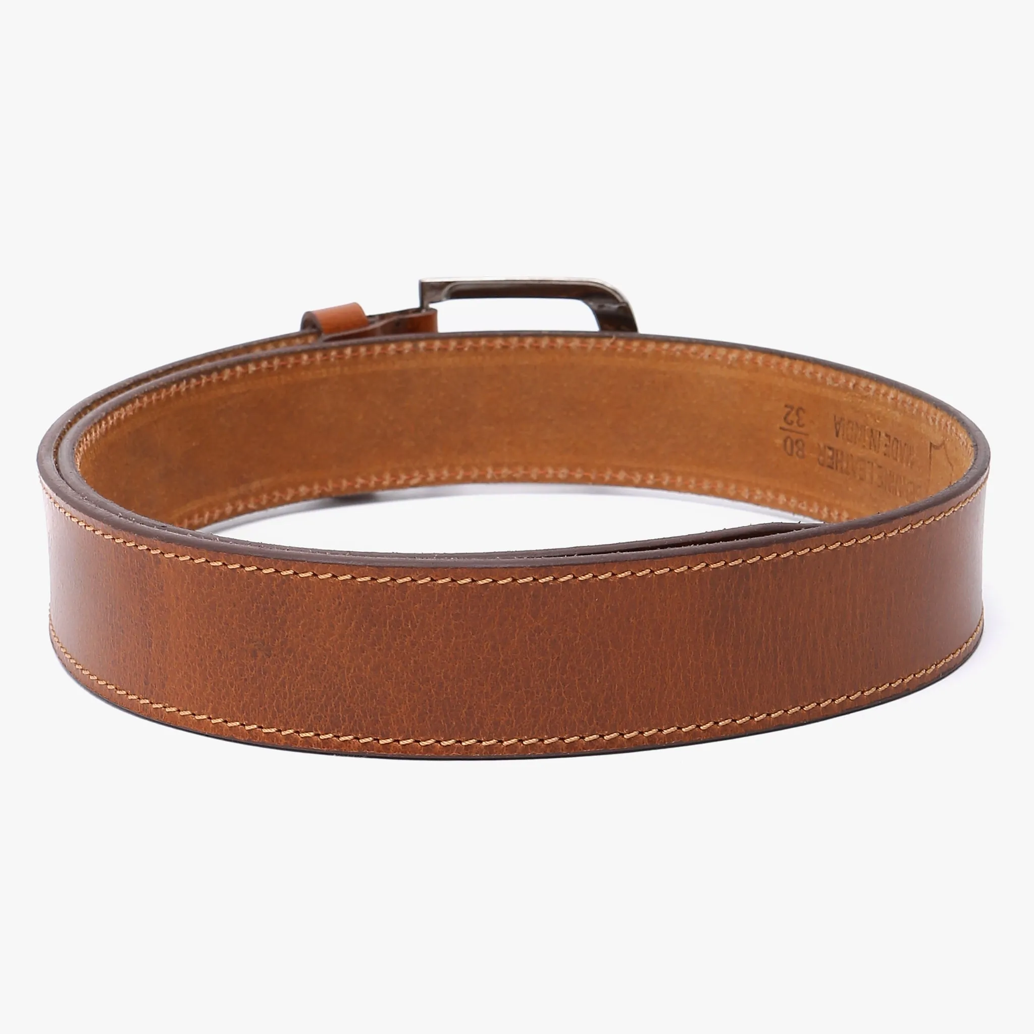 Men Genuine Leather Tan Belts