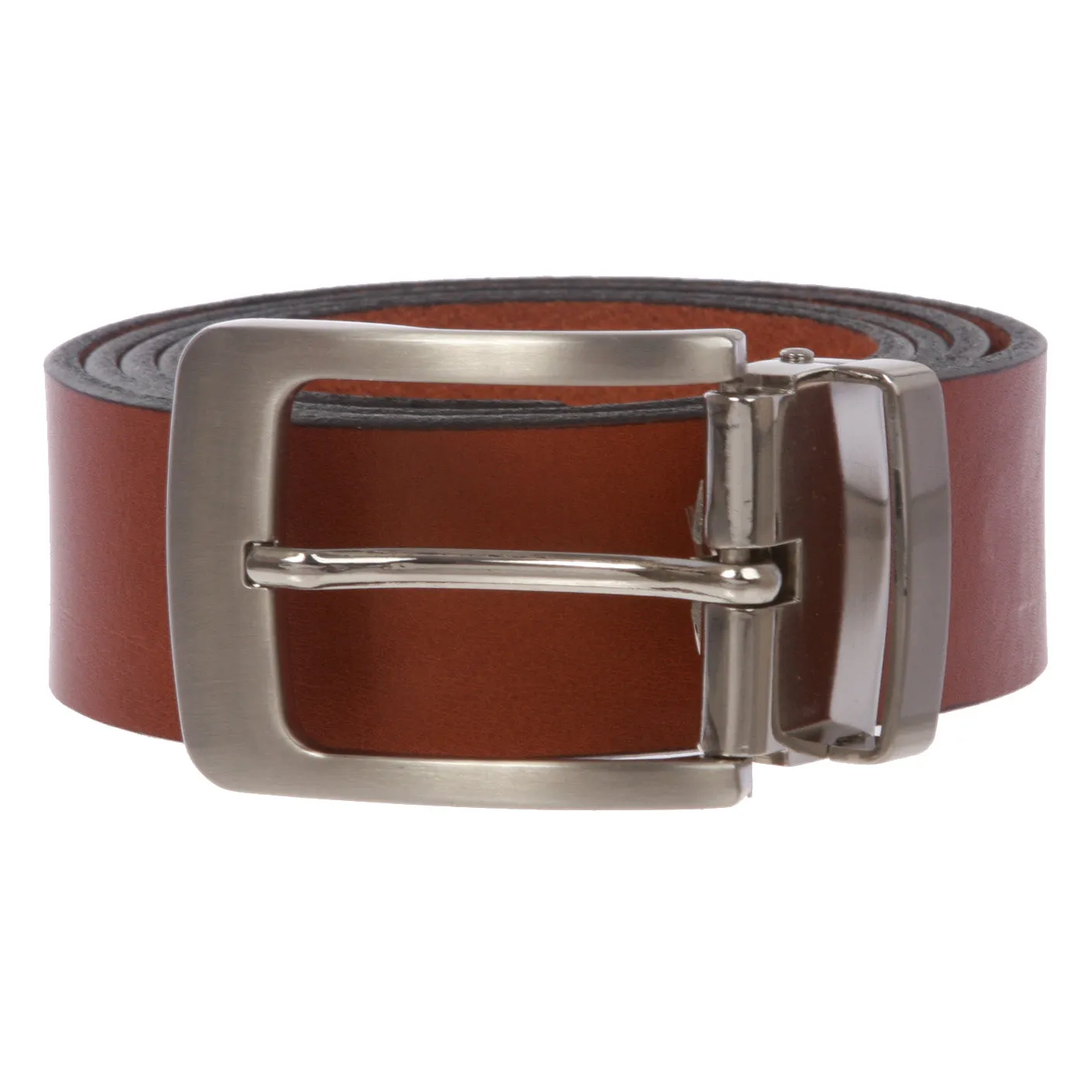 Men's 1 1/4" Clamp on Italian Leather Dress Belt