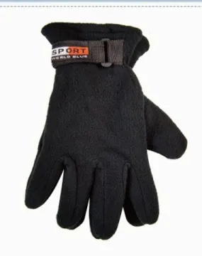 mens fleece gloves- black Case of 144