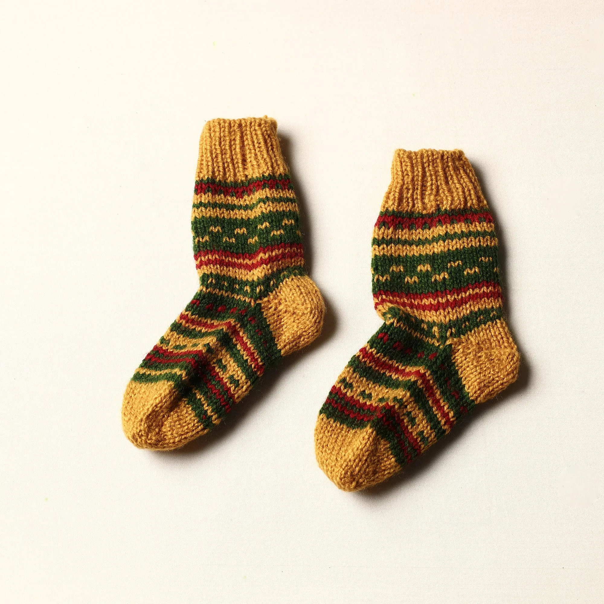 Multicolor - Kumaun Hand Knitted Woolen Socks (Kids)