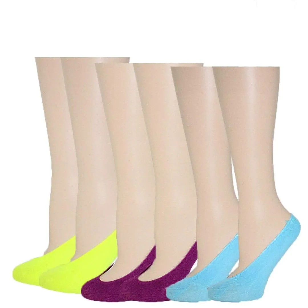 Neon Colorful Liner Socks Pack Women's No Show Sock