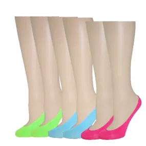 Neon Colorful Liner Socks Pack Women's No Show Sock