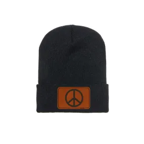 Peace Patch Beanie in Black