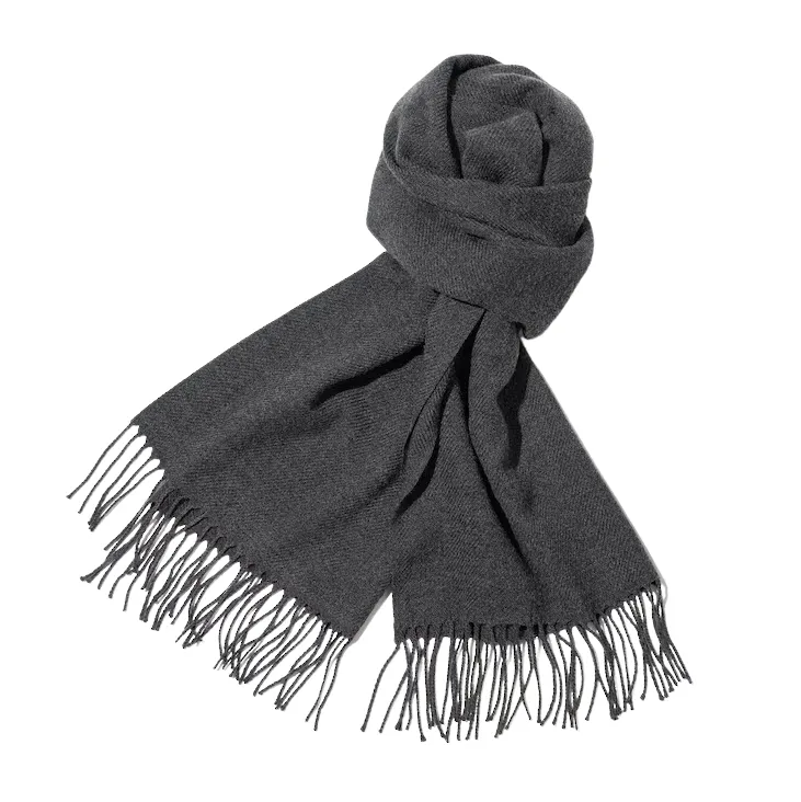 Plaid Soft Winter Scarf Grey