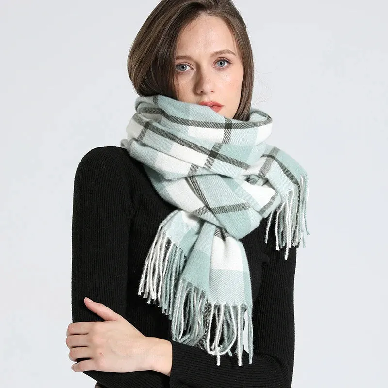 Plaid Soft Winter Scarf