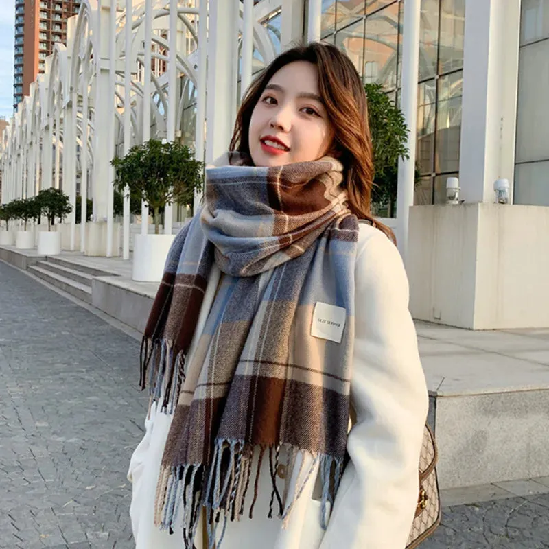 Plaid Soft Winter Scarf