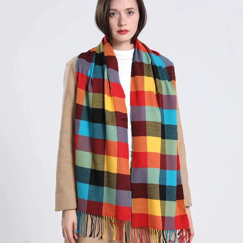 Plaid Soft Winter Scarf