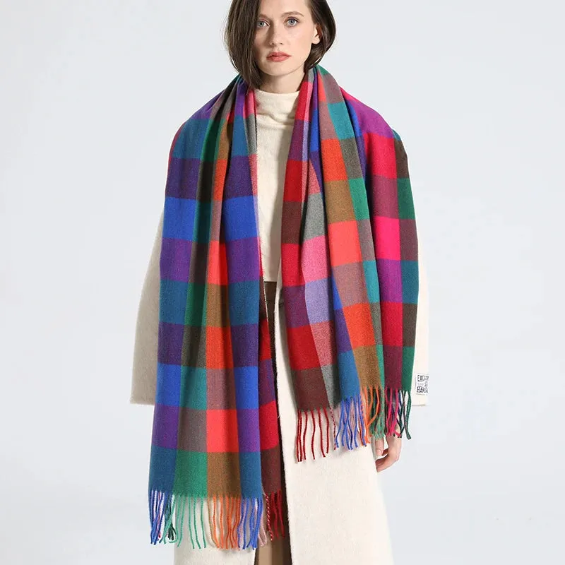 Plaid Soft Winter Scarf